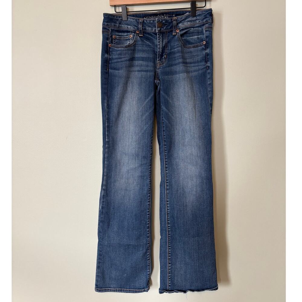American Eagle Jeans 6 Long Favorite Boyfriend Bootcut Medium Wash